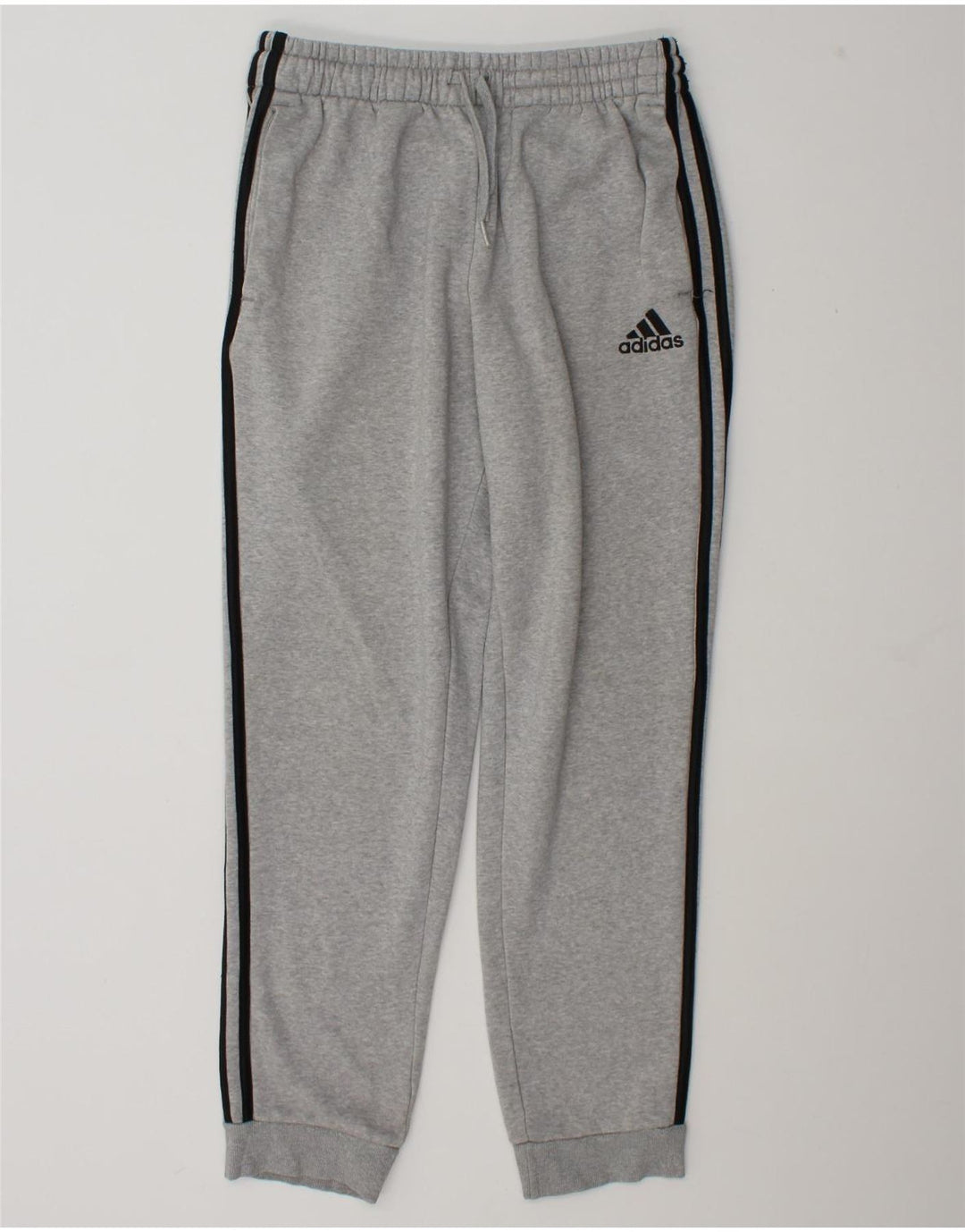 Adidas Herren-Trainingshose, Jogginghose, mittelgrau gefleckte Baumwolle