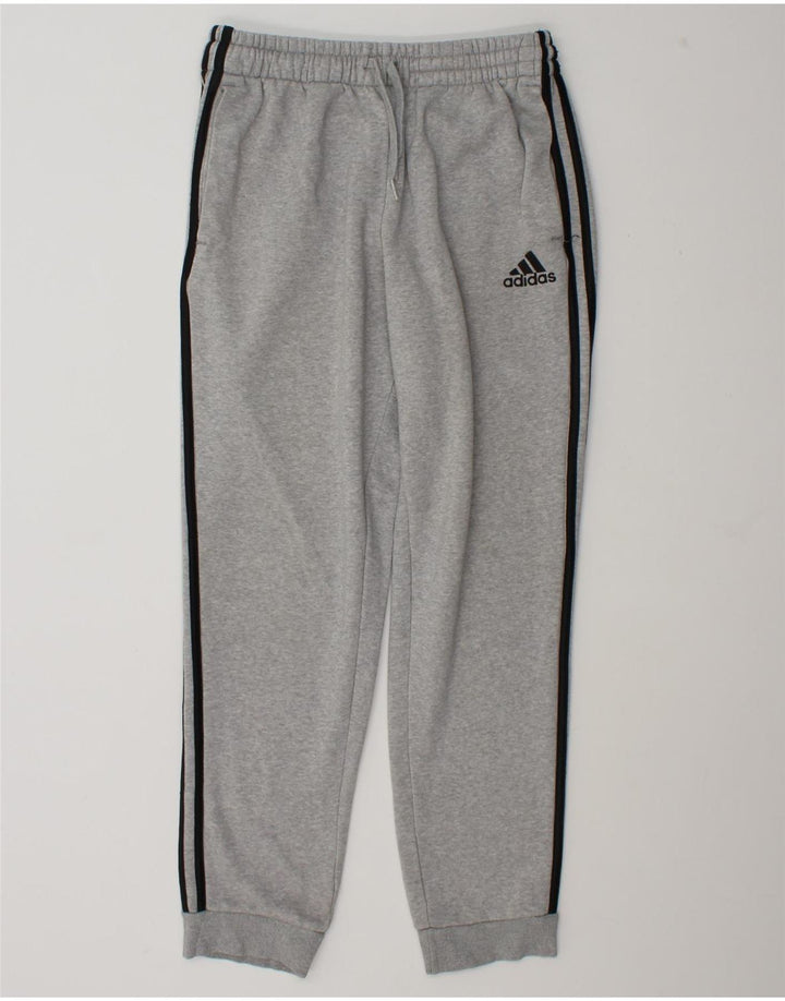 Adidas Herren-Trainingshose, Jogginghose, mittelgrau gefleckte Baumwolle