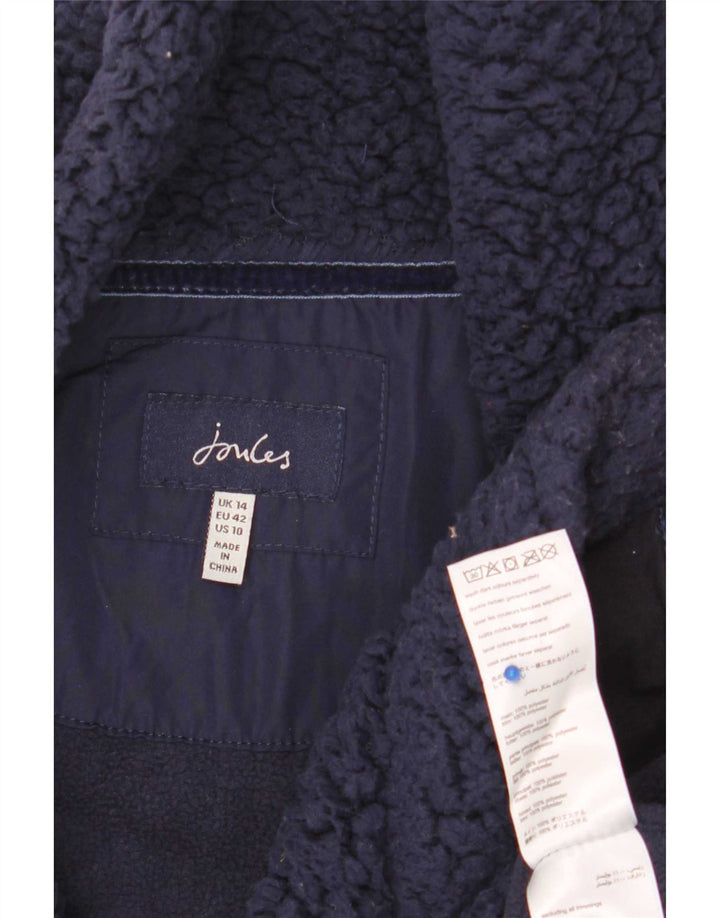 Joules Damen-Fleecepullover mit Reißverschluss am Hals, UK 14, Größe L, Marineblau, Polyester