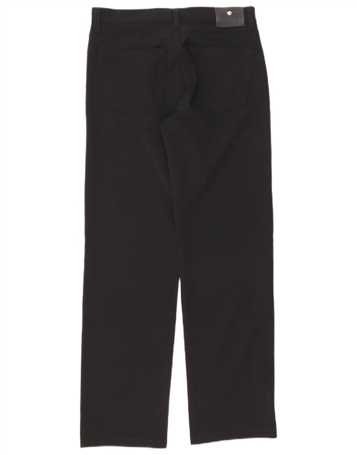 VERSACE Herren gerade Freizeithose IT 46 Small W32 L30 Schwarz Polyester