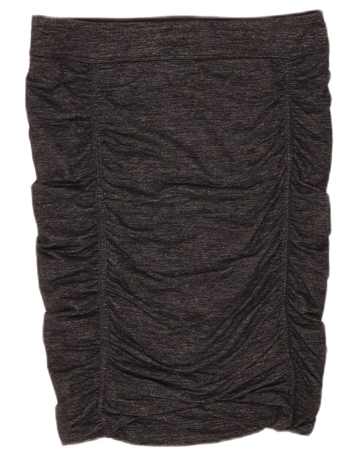 Athleta Damenrock Small W28 Grau meliertes Nylon