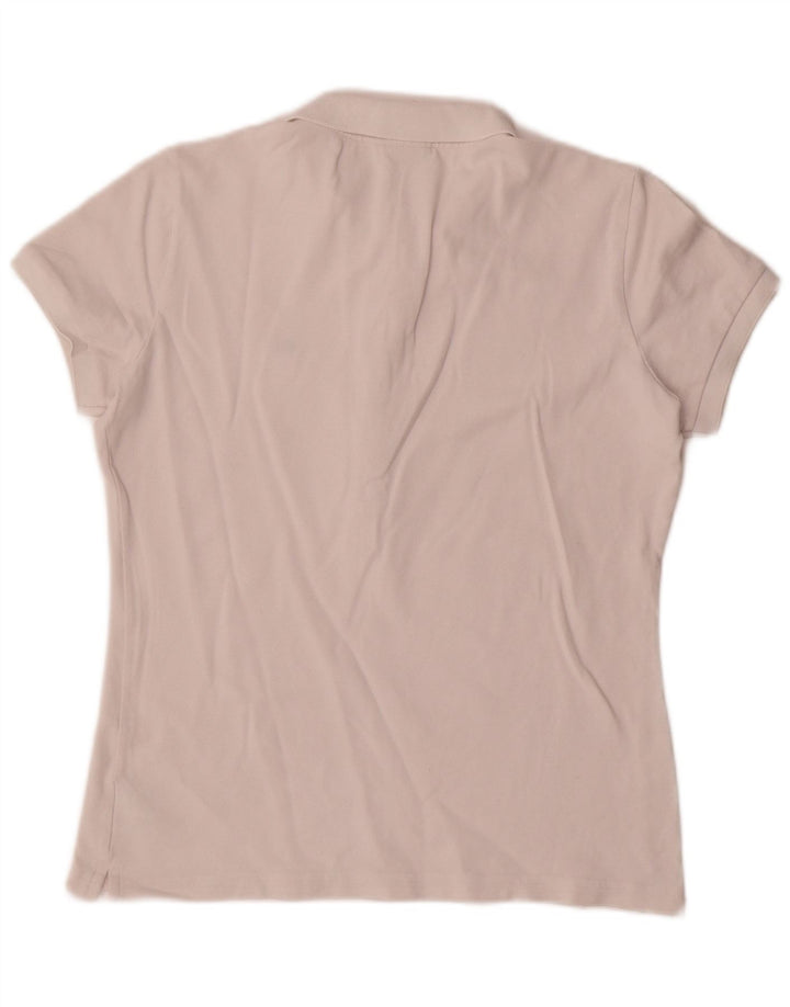 Lacoste Damen-Poloshirt, Größe 42, große weiße Baumwolle