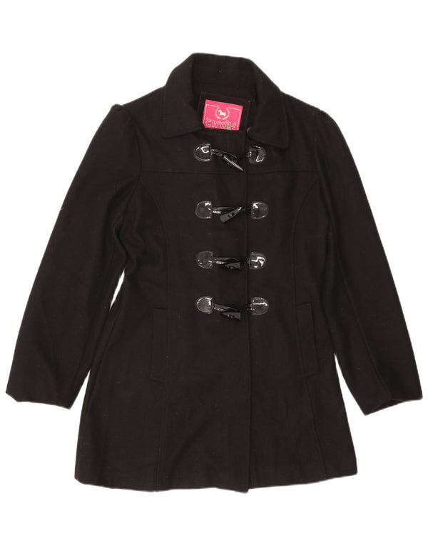 Tirdy Damen Dufflecoat UK 16 Große schwarze Wolle