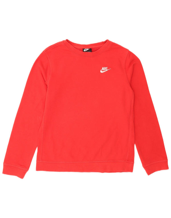 Nike Jungen-Sweatshirt mit Standard-Passform, 13–14 Jahre, XL, rote Baumwolle