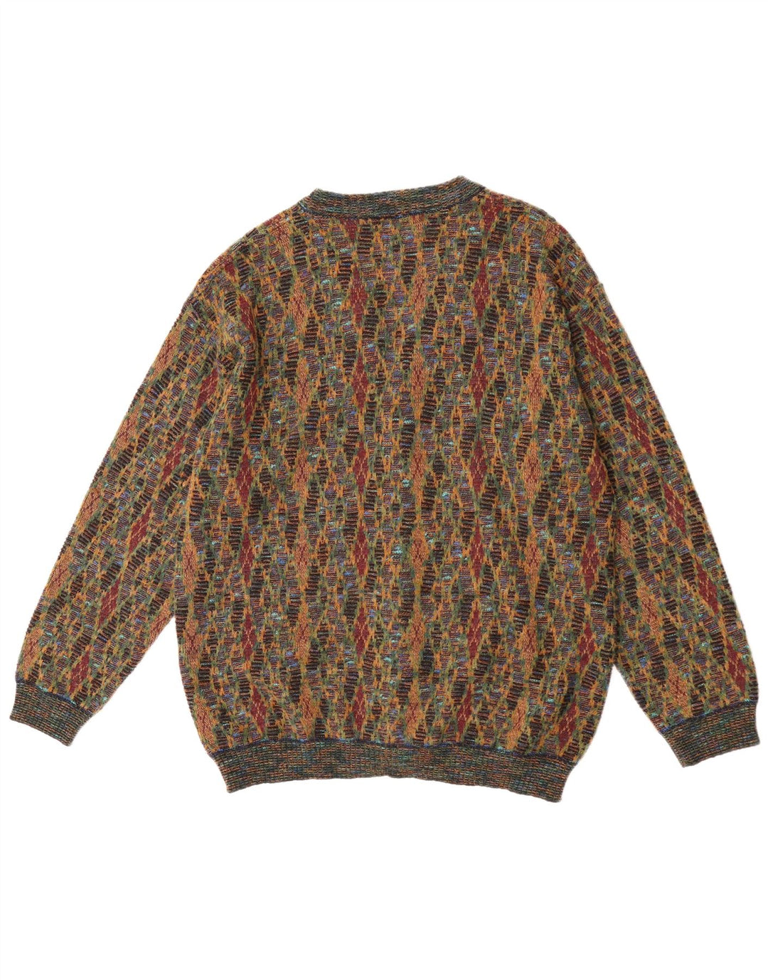 Suspence Herren-Strickjacke, mittelgroß, mehrfarbig, Argyle/Diamant