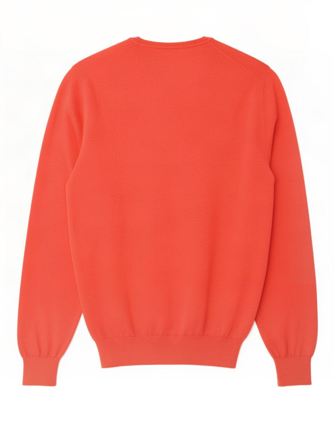 Massimo Dutti Herren-Pullover mit V-Ausschnitt, große rote Baumwolle
