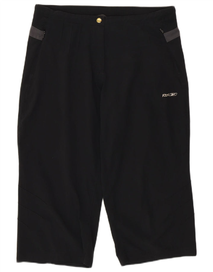 Reebok Damen Bermudashorts W30 Mittelschwarzes Polyester