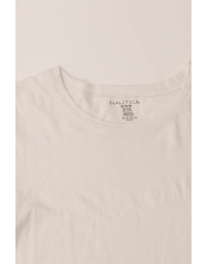 NAUTICA Mens T-Shirt Top Medium White Cotton Vintage Nautica and Second-Hand Nautica from Messina Hembry 