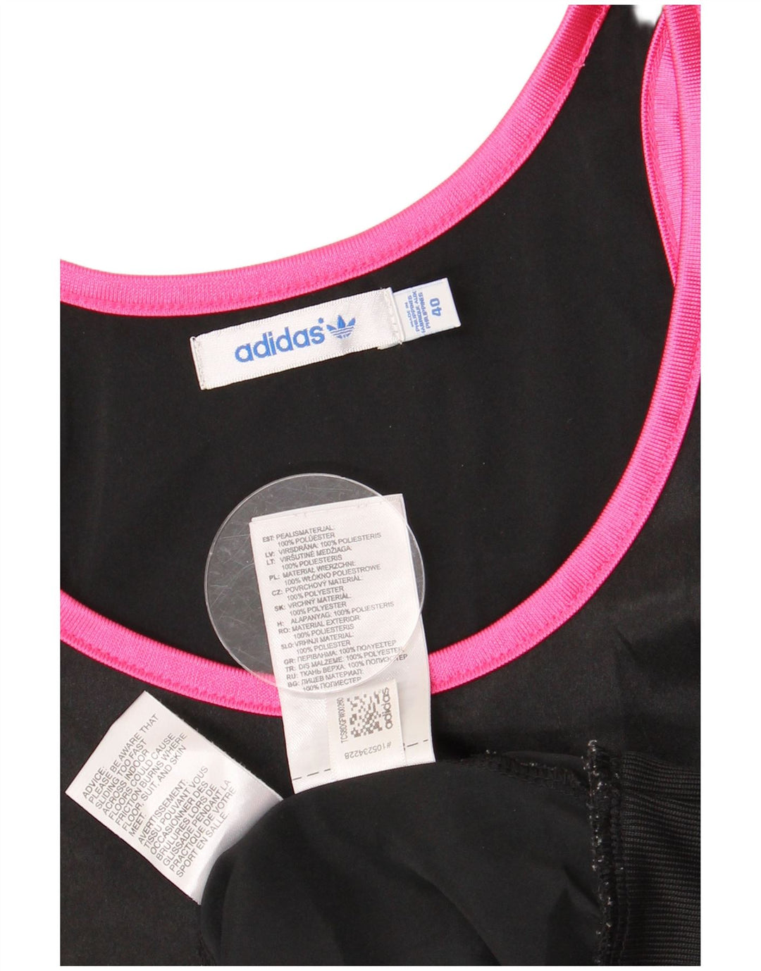 Adidas Damen Graphic Vest Top EU 40 Mittelschwarzes Polyester