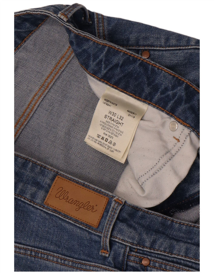 Wrangler Damen Straight Jeans W30 L32 Blaue Baumwolle