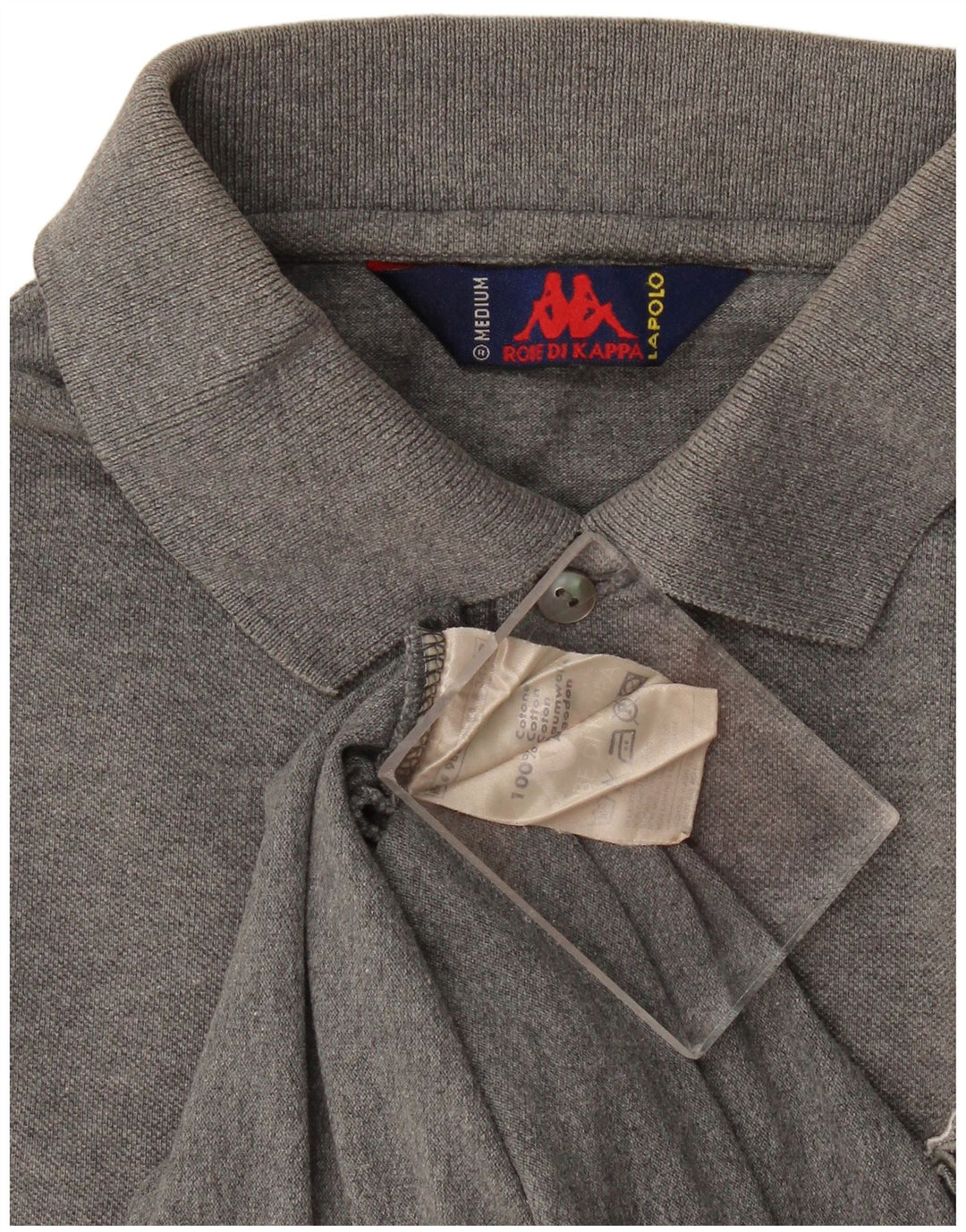 Kappa Herren-Poloshirt aus mittelgrauer Baumwolle