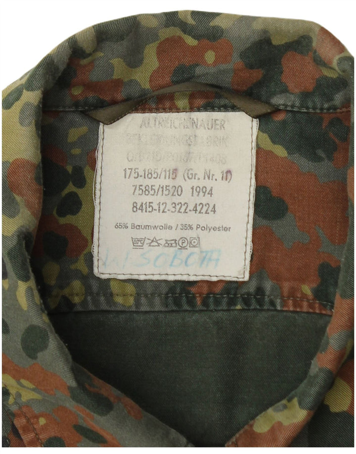 Vintage Herren Militärjacke UK 40 Große Khaki Camouflage Baumwolle
