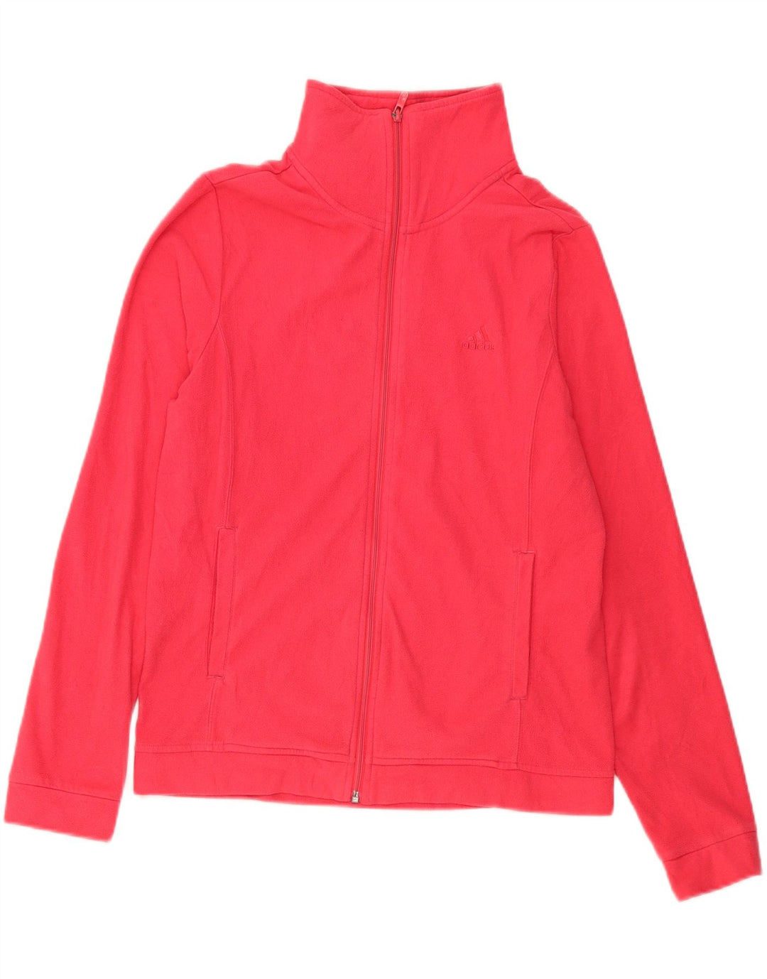 Adidas Damen Fleecejacke UK 16 Large Rot Polyester