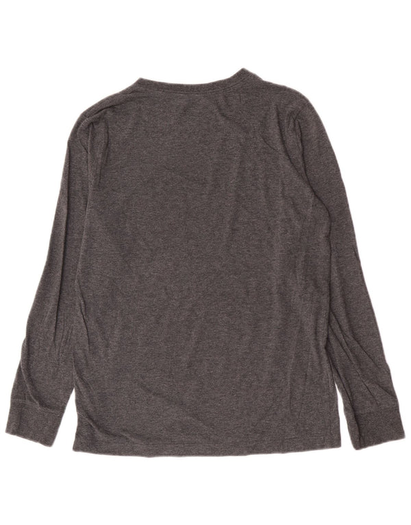 Hurley Jungen Grafik-Top, langärmelig, 13–14 Jahre, XL, graue Baumwolle