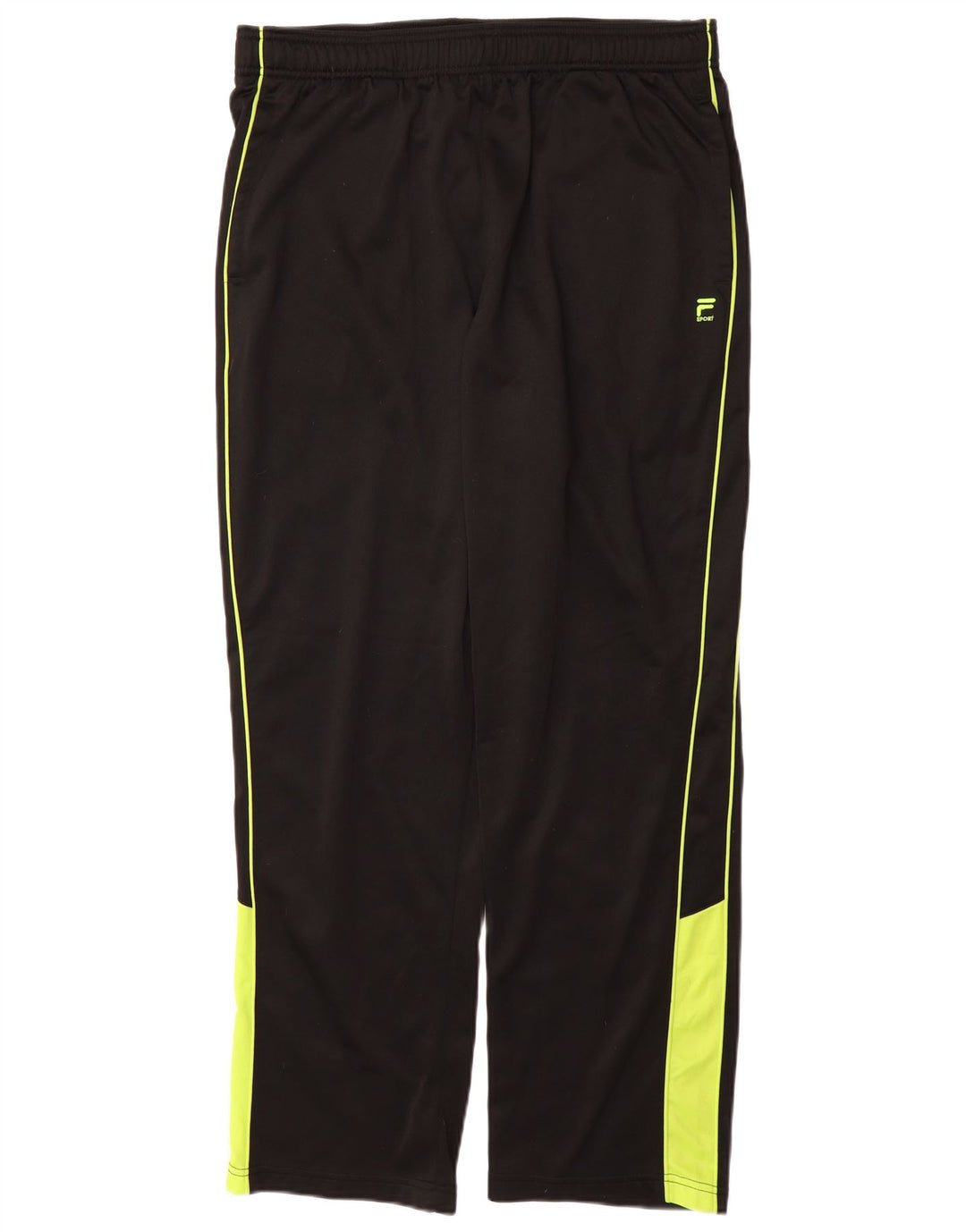 FILA Mens Tracksuit Trousers Large Black Colourblock Polyester