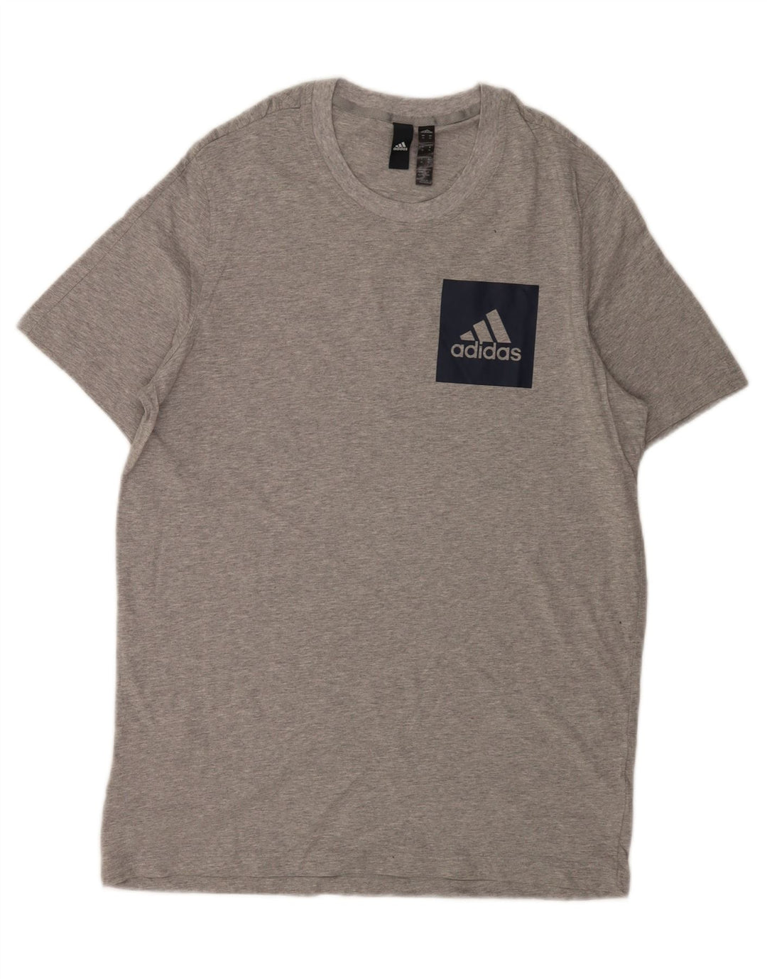 Adidas Herren T-Shirt Top XL Grau gefleckte Baumwolle