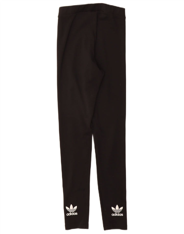 Adidas Damen Graphic Leggings UK 8 Small Schwarz