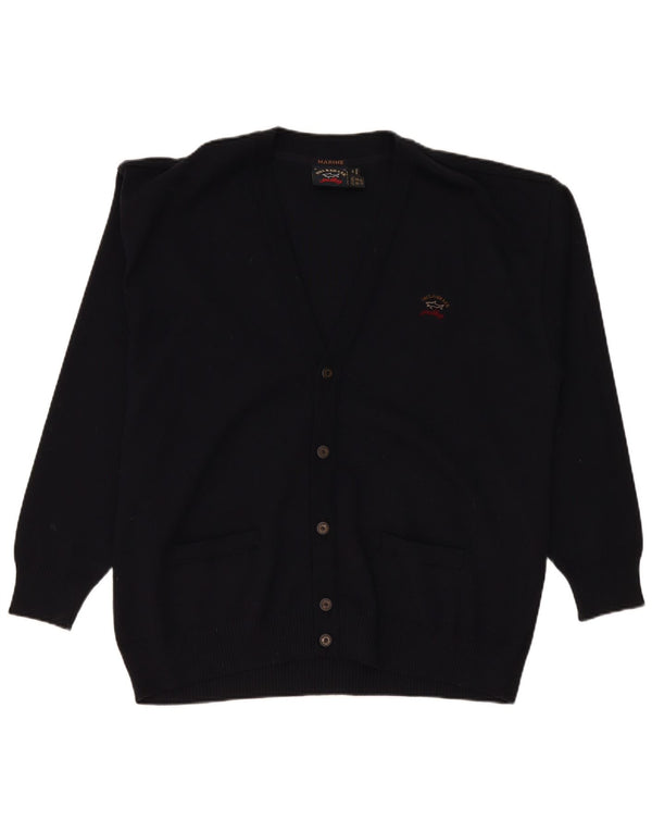 Paul & Shark Herren Yachting Cardigan Pullover XL Marineblaue Wolle