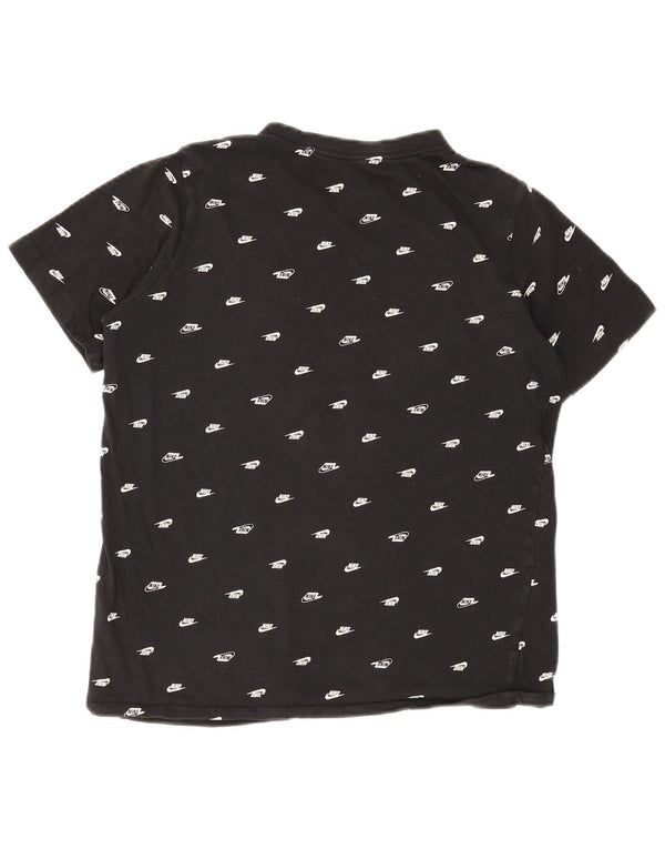 Nike Jungen T-Shirt mit Grafik, 13–14 Jahre, XL, schwarze Baumwolle