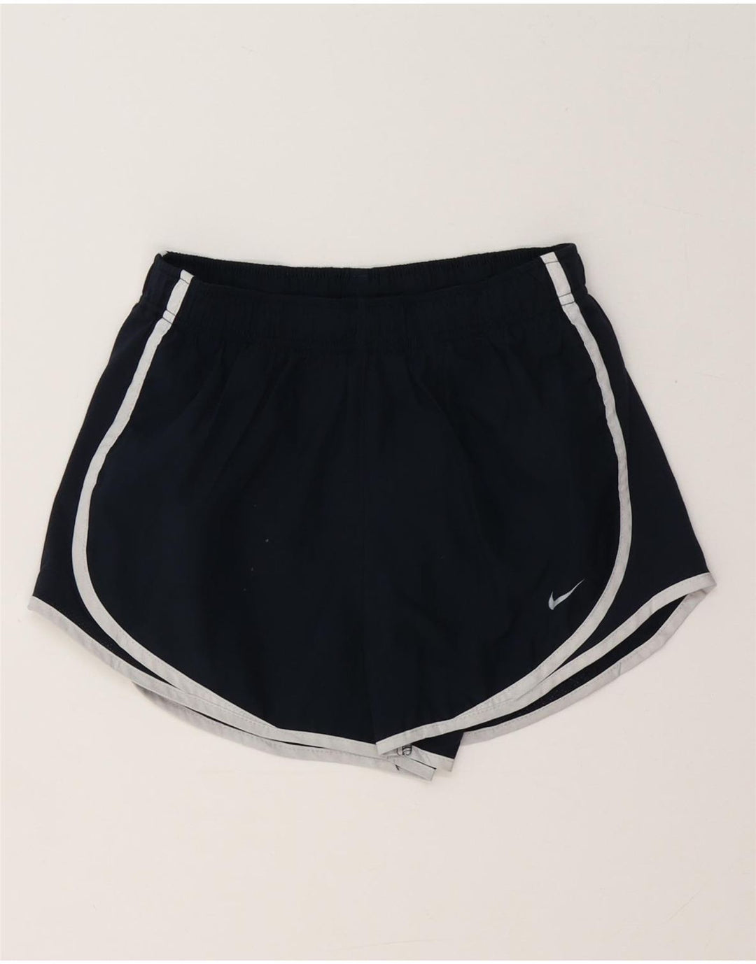 Nike Damen Dri Fit Sport Shorts UK 8 Small Marineblau Polyester
