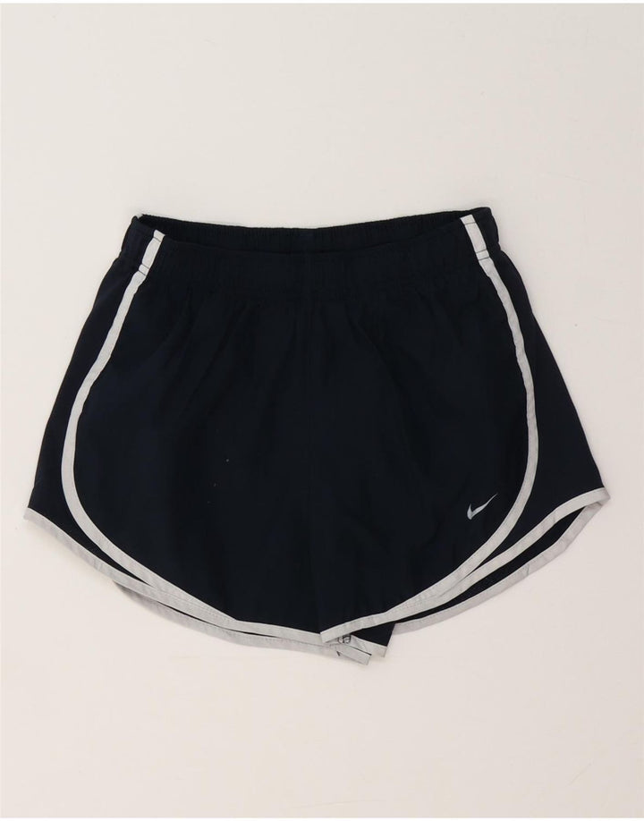 Nike Damen Dri Fit Sport Shorts UK 8 Small Marineblau Polyester