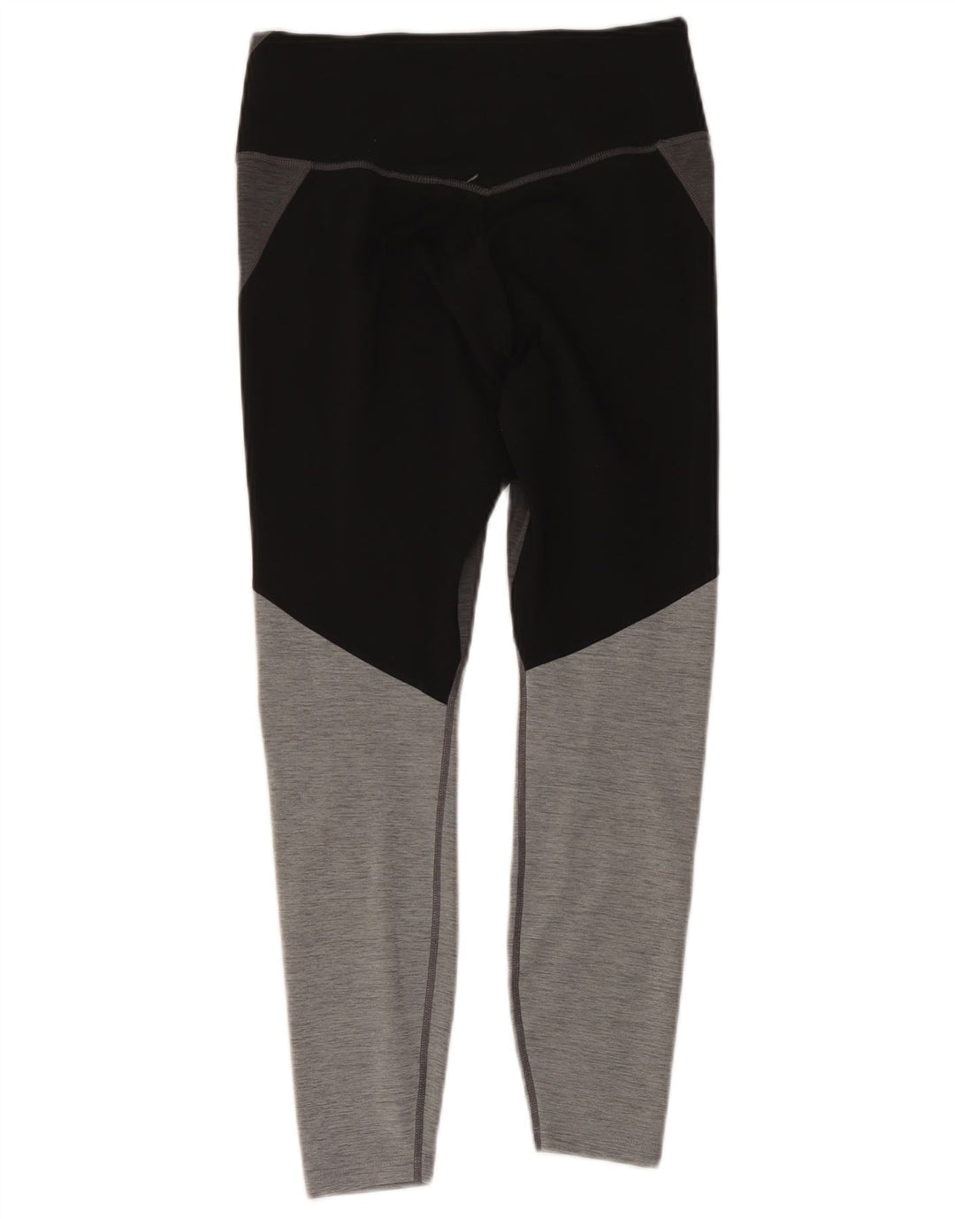 Nike Damen Leggings UK 12 Mittelgraues Colourblock-Polyester