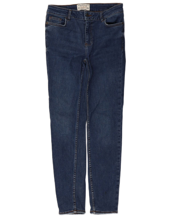 Fat Face Damen Super Skinny Jeans UK 10 Small W30 L27 Blau Polyester