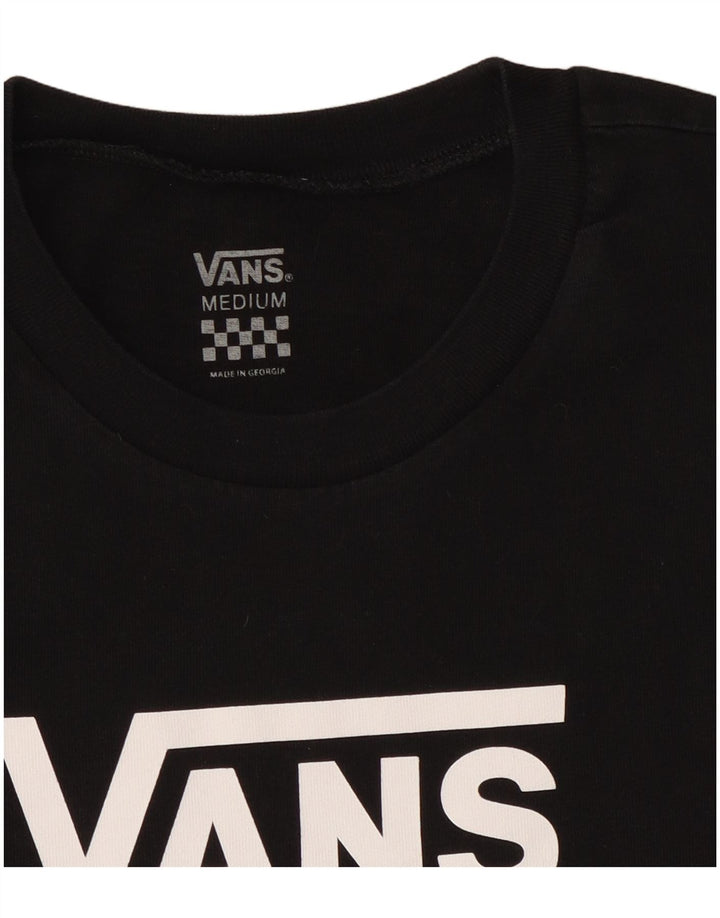 Vans Damen Grafik-T-Shirt-Oberteil UK 12 Medium Schwarz