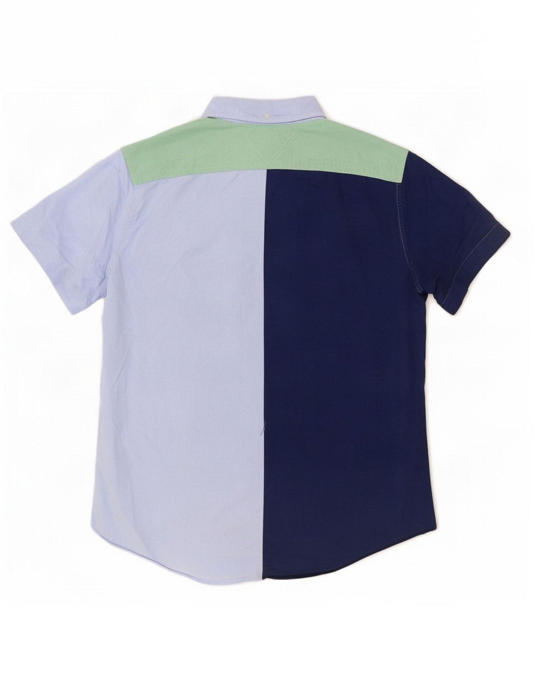 Tommy Hilfiger Herren-Kurzarmhemd, groß, Marineblau, Farbblock
