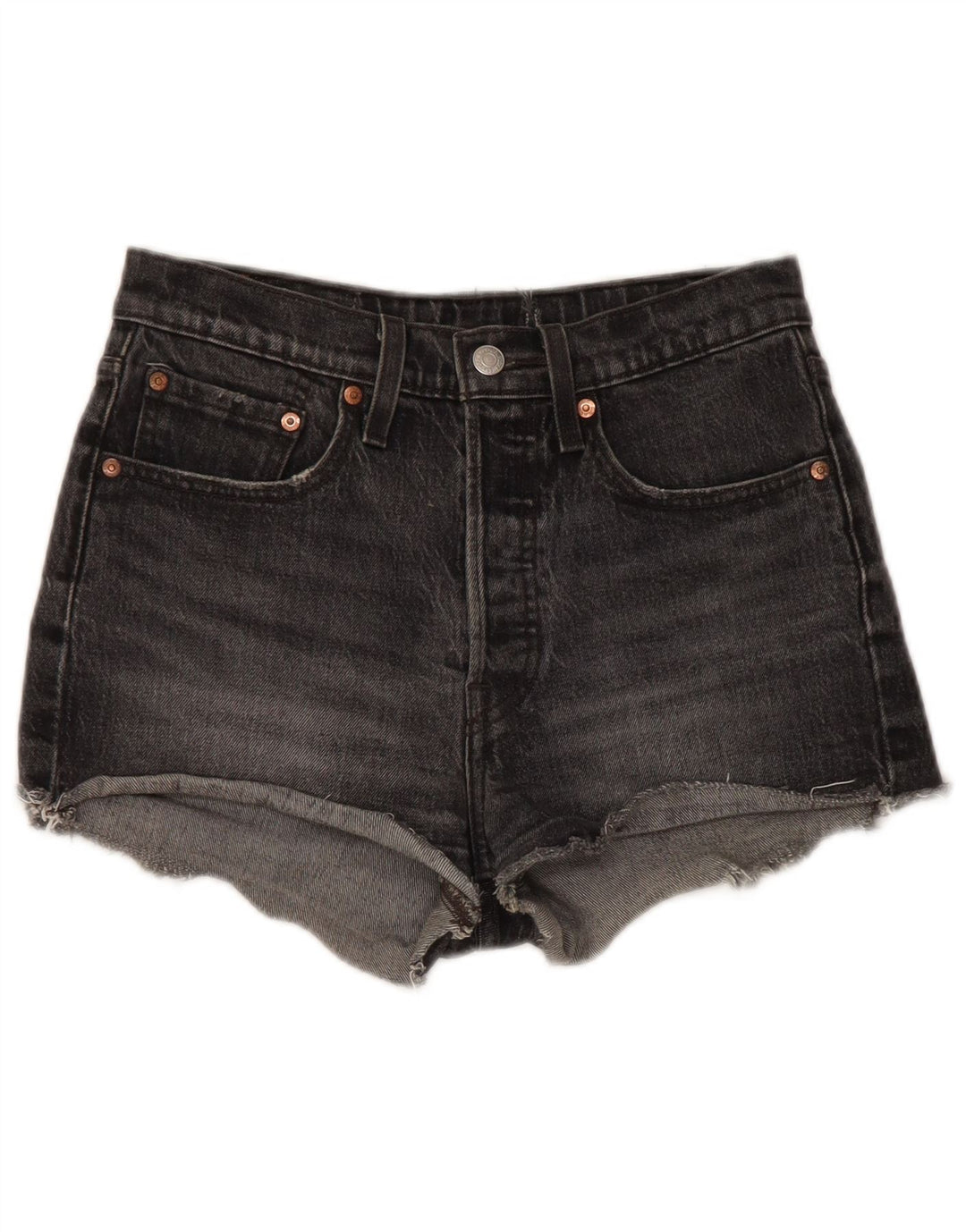 LEVI'S Damen 501 Jeansshorts W30 mittelschwarze Baumwolle