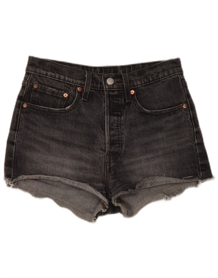 LEVI'S Damen 501 Jeansshorts W30 mittelschwarze Baumwolle