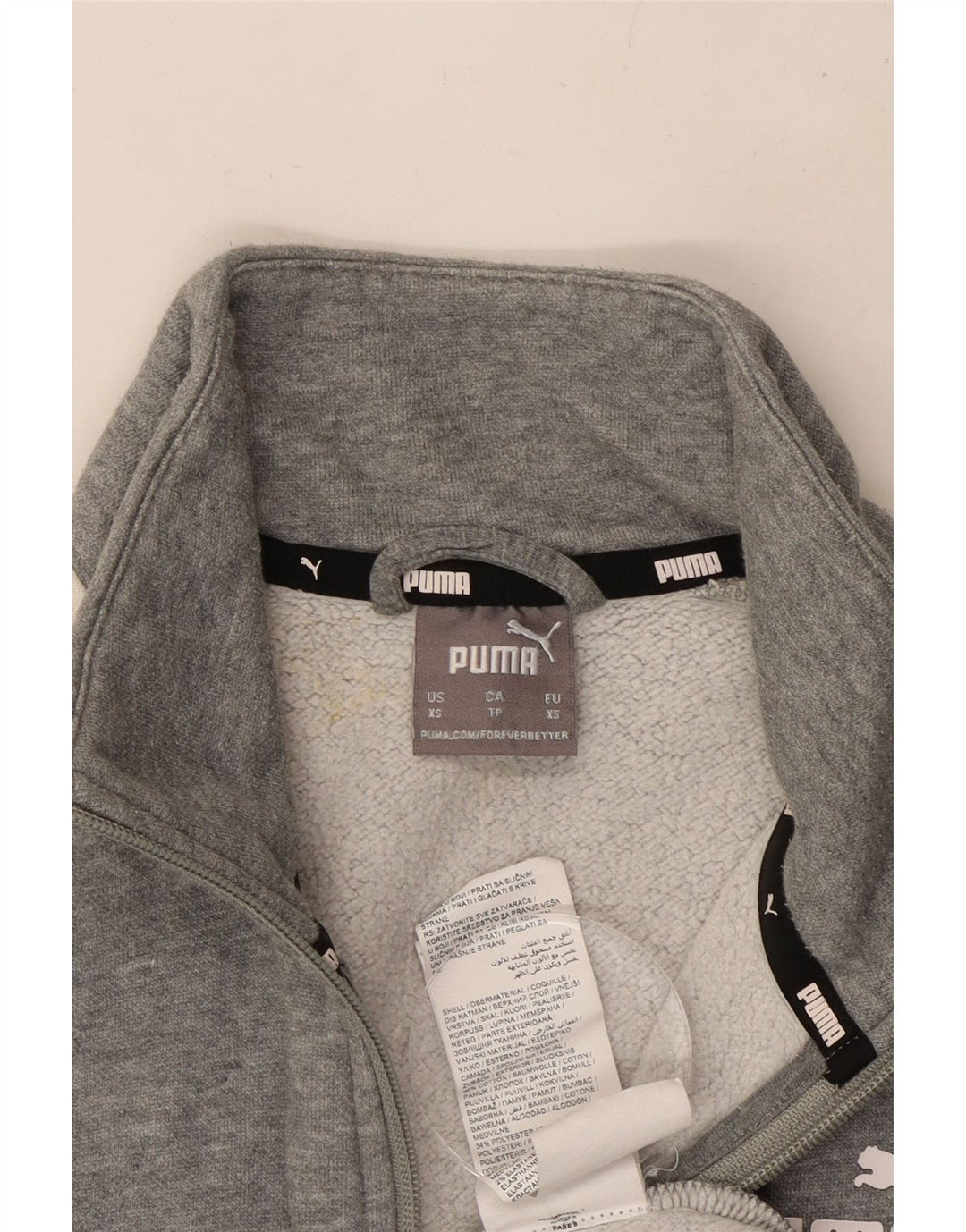 PUMA Herren-Trainingsanzug, Oberteil, Jacke, XS, Grau, Colourblock-Baumwolle