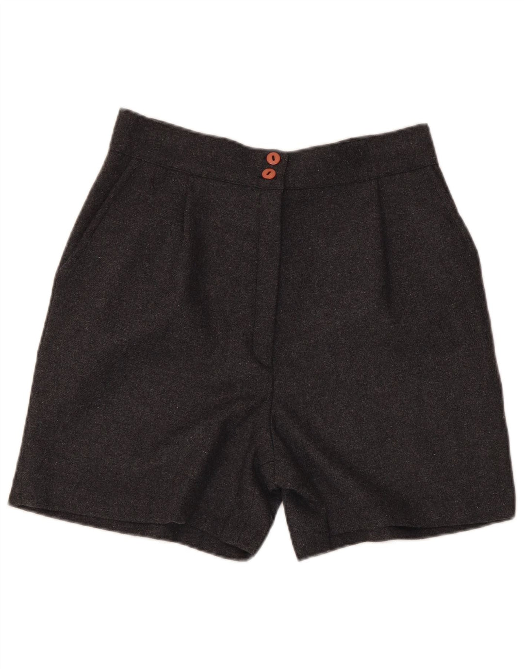 Vintage Damen Casual Shorts Groß W30 Grau Polyester