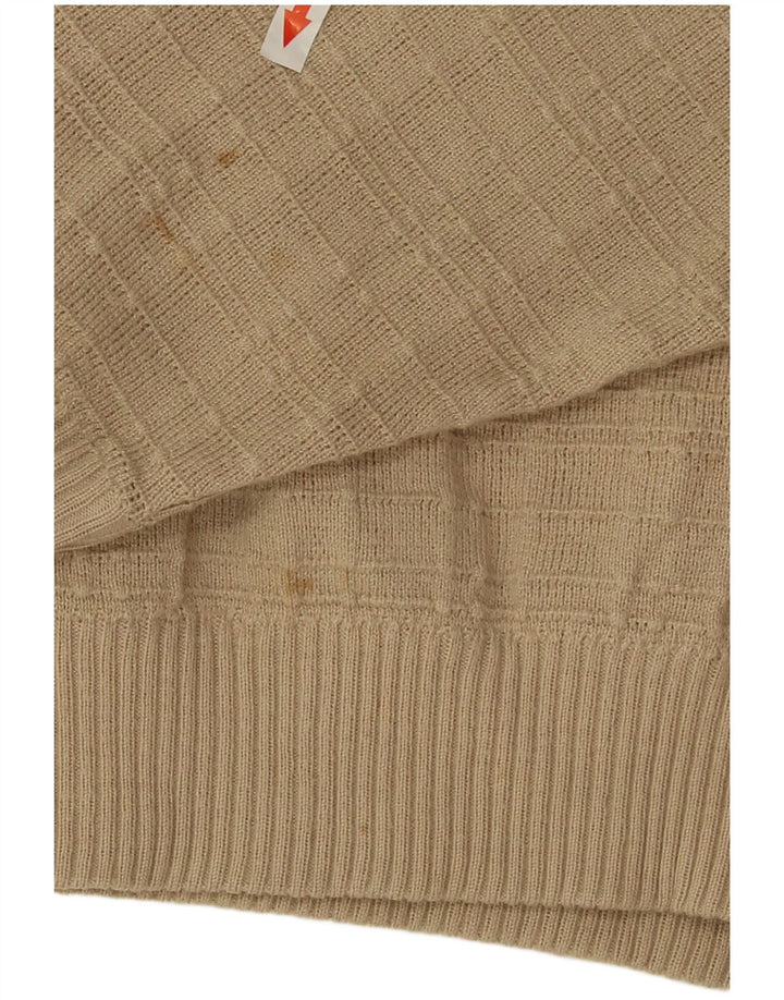 Marks & Spencer Herren-Pullover mit V-Ausschnitt, Small, Beige, Acryl