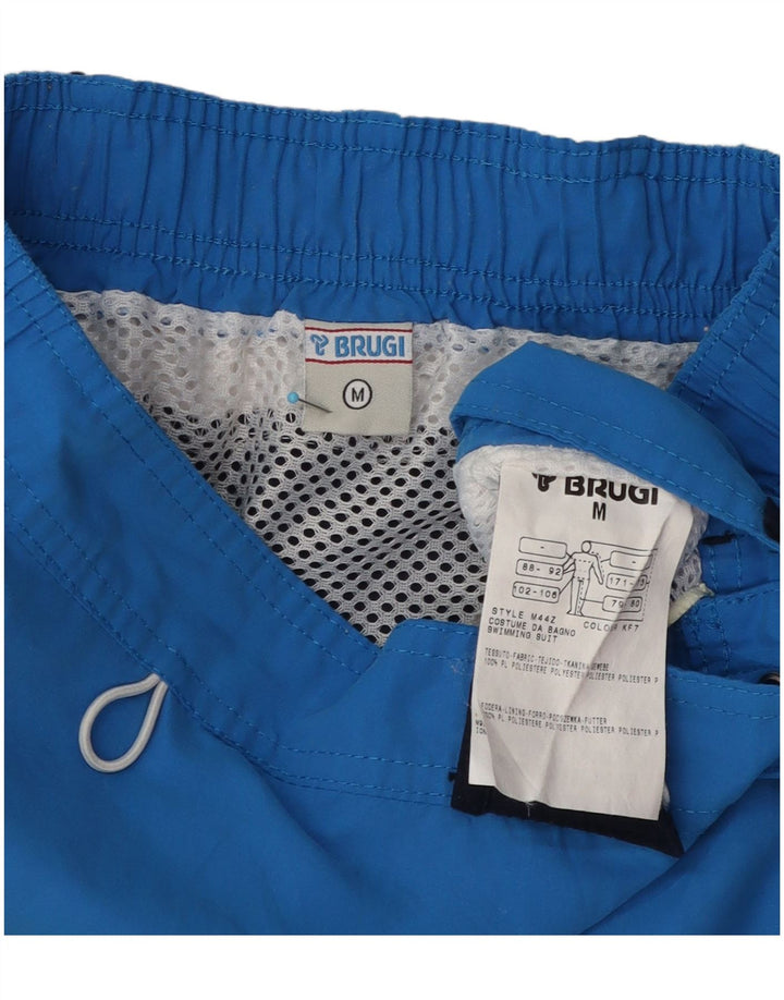 Brugi Herren-Badeshorts aus mittelblauem Colourblock-Polyester