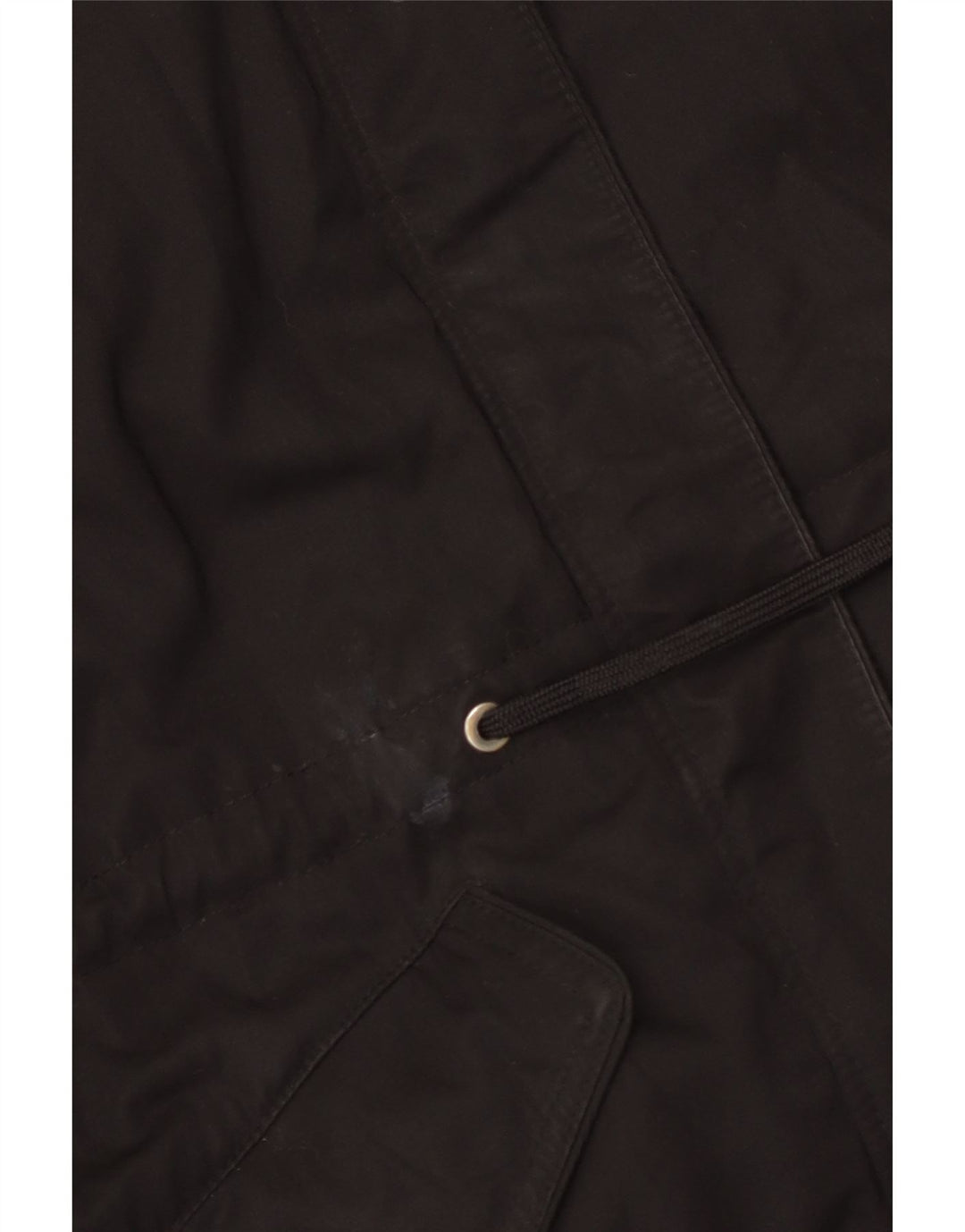 Zara Damen-Parka mit Kapuze, UK 14, Mittelschwarz, Polyester