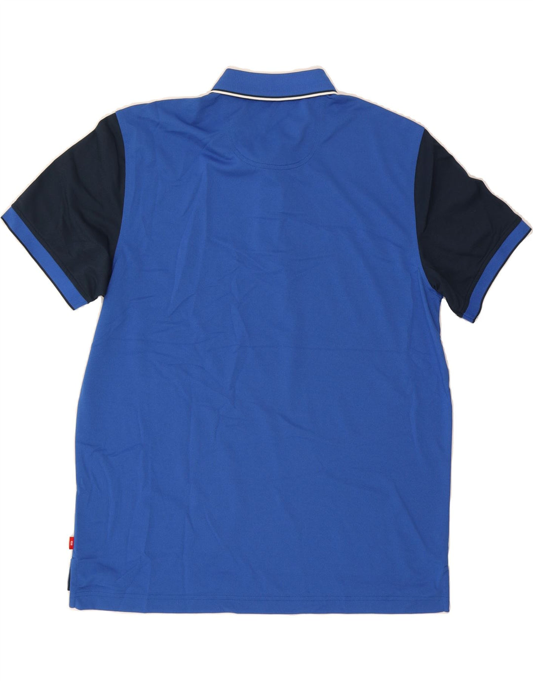 IZOD Mens Performance Polo Shirt Large Blue Colourblock Polyester Vintage Izod and Second-Hand Izod from Messina Hembry 