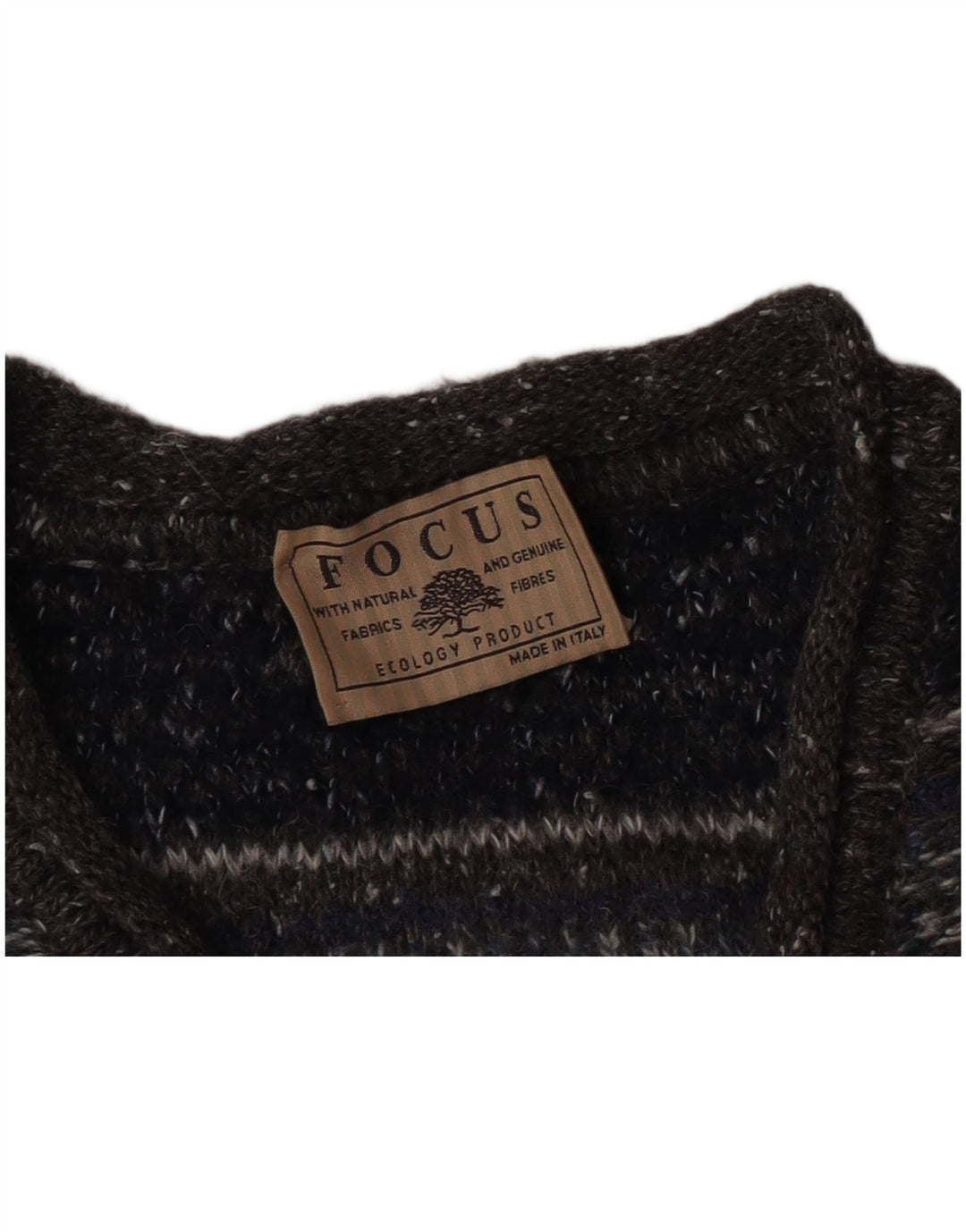 Vintage Herren V-Ausschnitt Pullover Pullover Mittelgrau gestreift