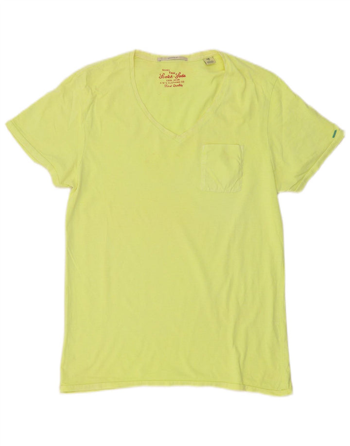 SCOTCH & SODA Herren T-Shirt Top Small Gelb Baumwolle