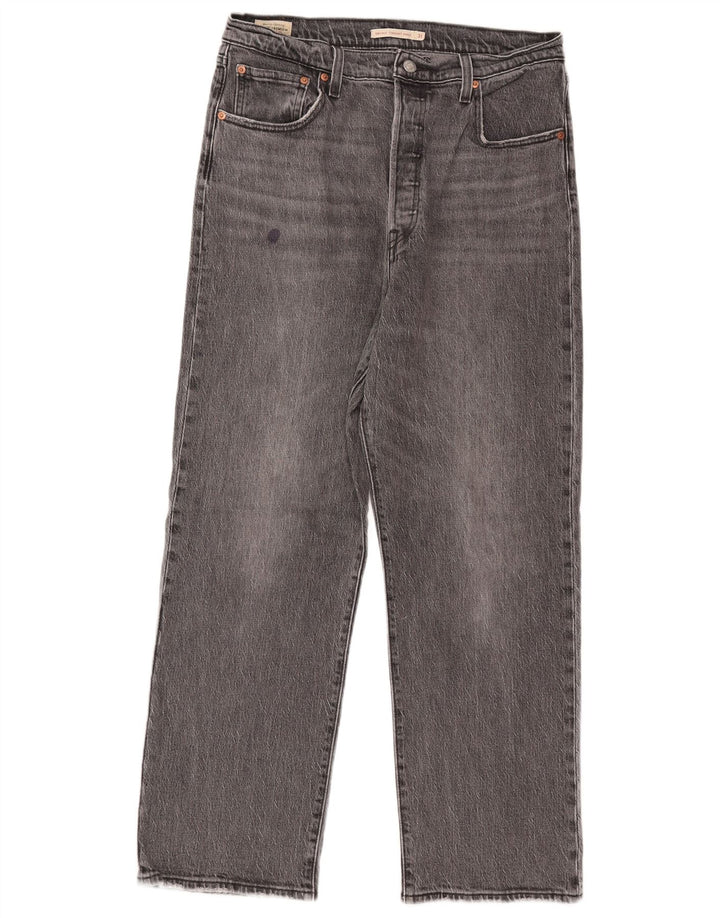 Levi's Herren Ribcage Straight Jeans W31 L29 Graue Baumwolle