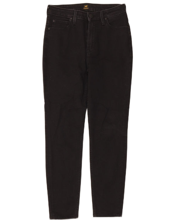 Lee Damen Scarlett High Skinny Jeans W30 L28 Schwarze Baumwolle