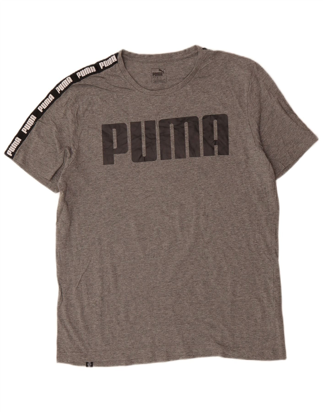 PUMA Herren Graphic T-Shirt Top Large Grau Colourblock Baumwolle
