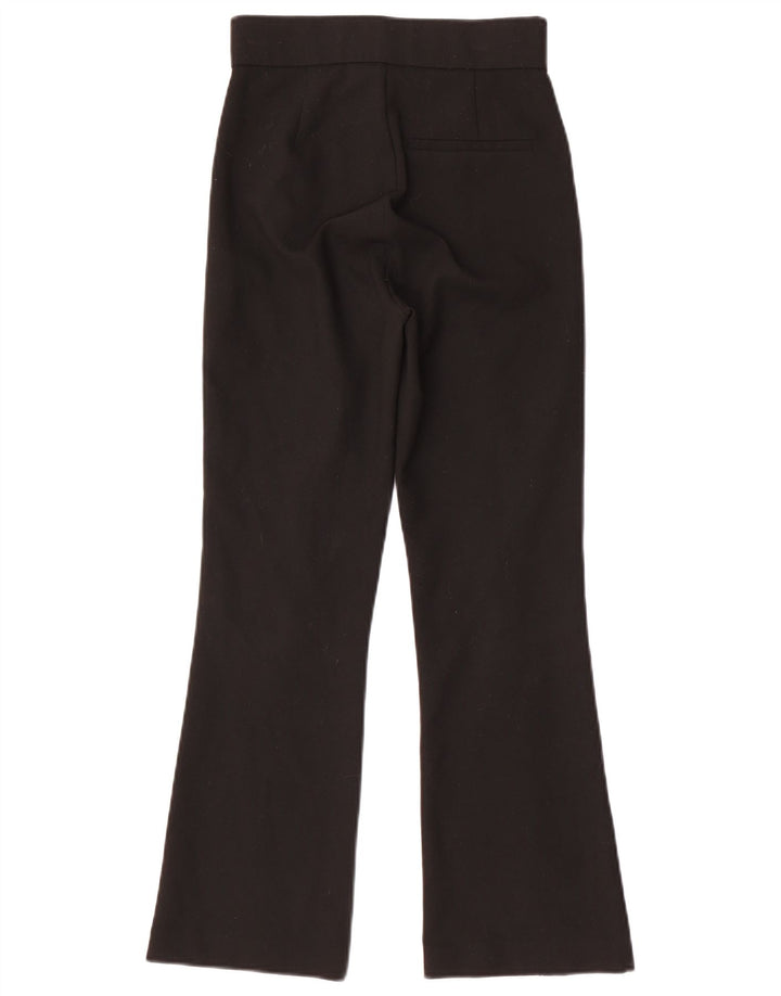 ZARA Damen Bootcut-Anzughose XS W24 L27 Schwarz Polyester