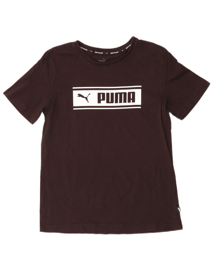 Puma Herren Grafik T-Shirt Top Small Schwarz