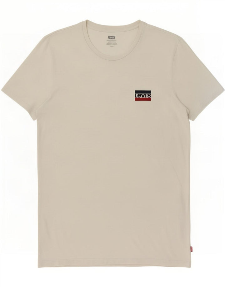 Levi's Herren-T-Shirt-Oberteil, groß, aus weißer Baumwolle