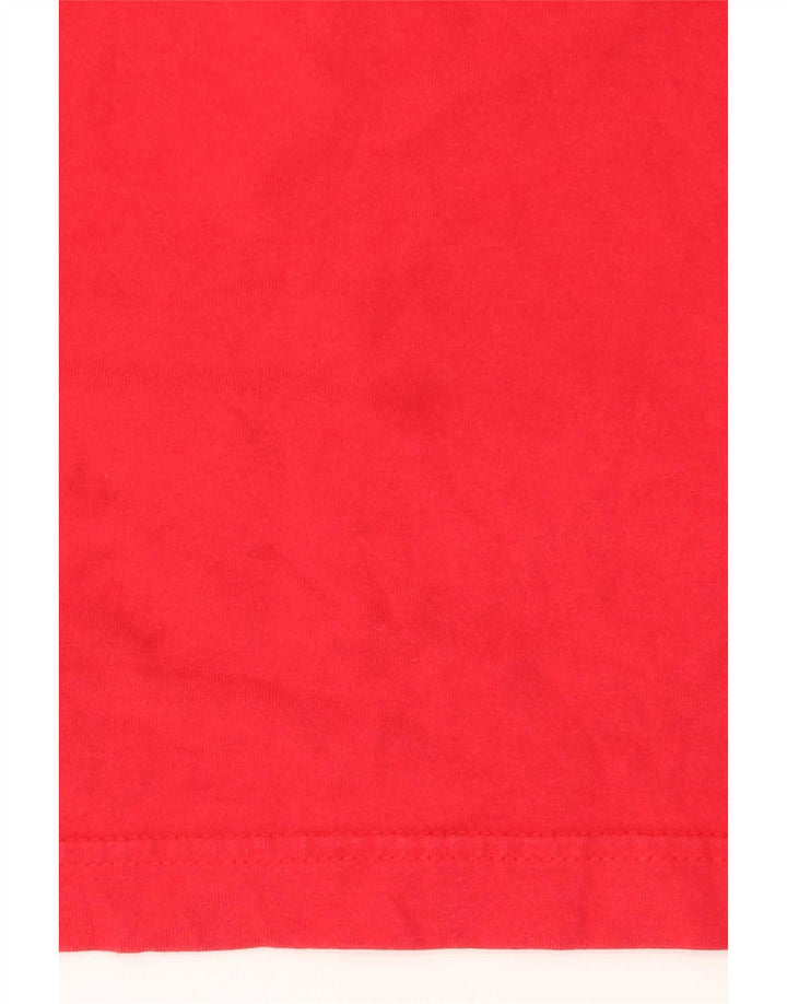 Reebok Herren T-Shirt Top Große rote Baumwolle