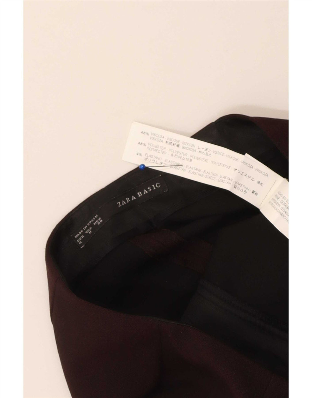 Zara Damen Bleistiftrock Medium W28 Kastanienbraune Viskose