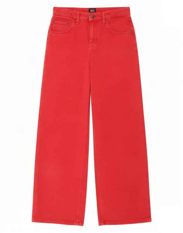 BDG Damen-Jeans mit weitem Bein, W24 L27, rote Baumwolle