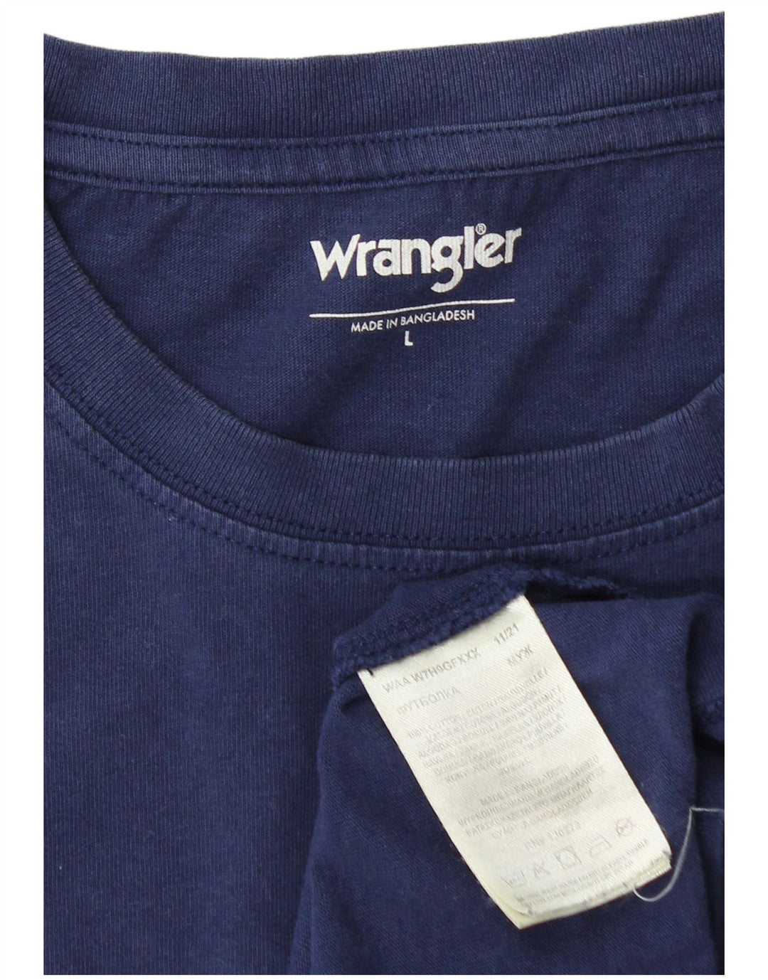 WRANGLER Herren T-Shirt Top Large Marineblau Baumwolle