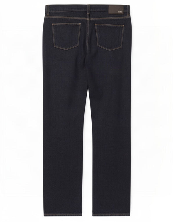 Hugo Boss Womens Straight Jeans W33 L34 Navy Blue Cotton